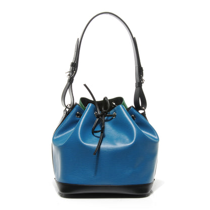 Louis Vuitton Epi Tri-Color Petit Noe Cyan Menthe Black 1 of 9