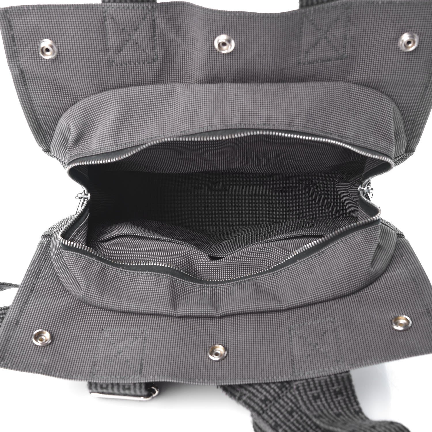 Hermes Canvas Herline Backpack Grey 5 of 5