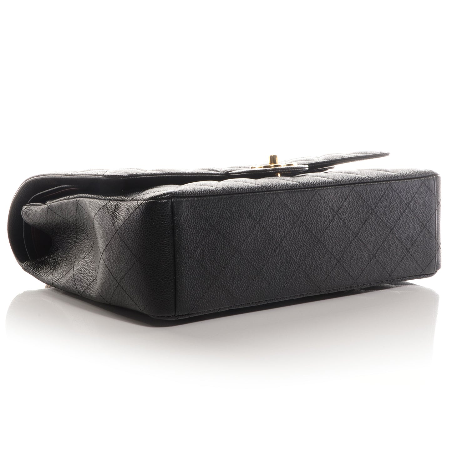Caviar Quilted Maxi Double Flap Black