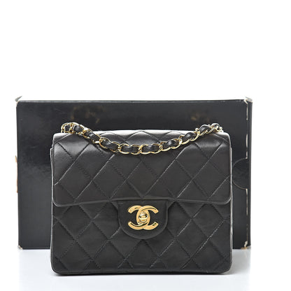 Chanel Lambskin Quilted Mini Square Flap Black 14 of 14