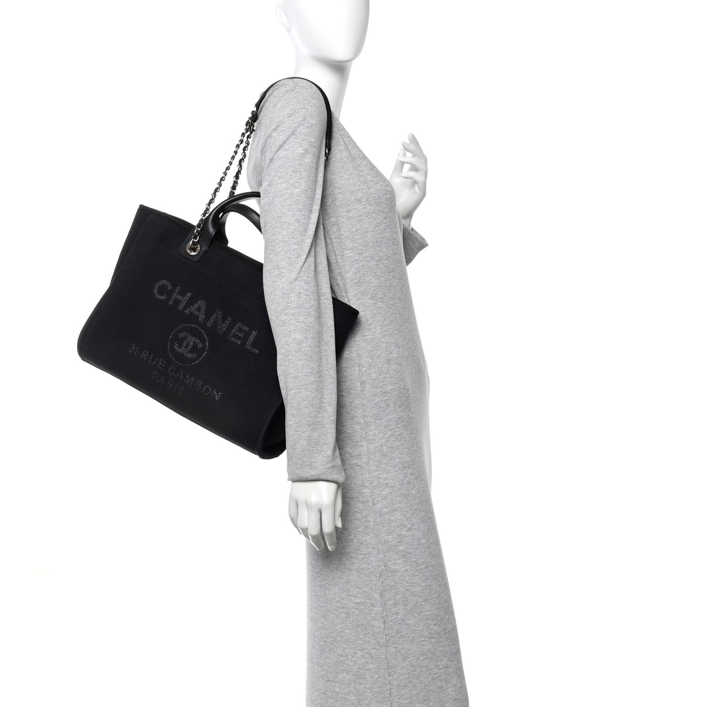 Mixed Fibers Small Deauville Tote Black