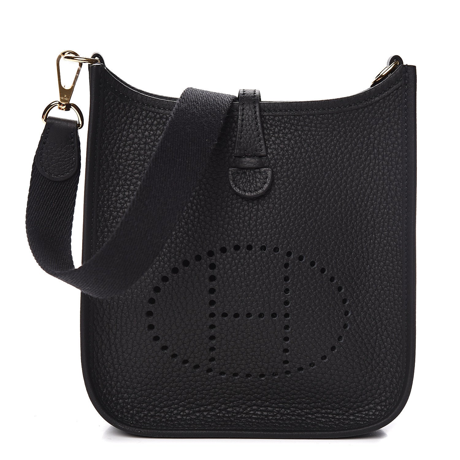 Hermes Taurillon Clemence Evelyne TPM Black 1 of 12