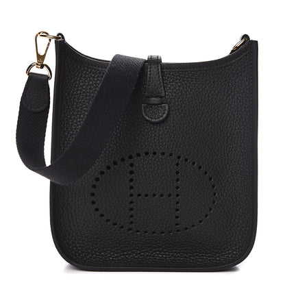Hermes Taurillon Clemence Evelyne TPM Black 1 of 12