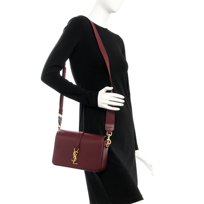 Saint Laurent Textured Calfskin Medium Classic Monogram Universite Bag Dark Red 2 of 8