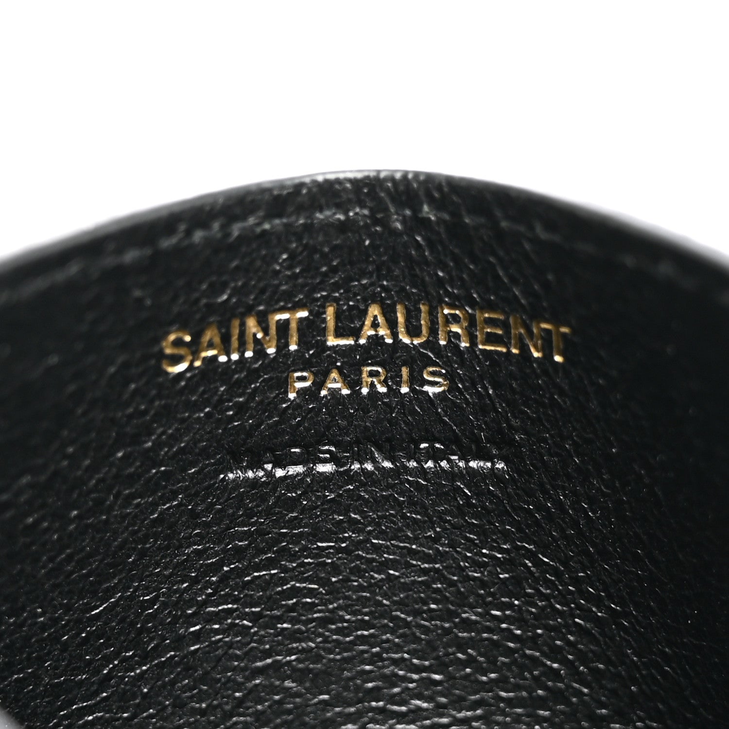 Saint Laurent Grain De Poudre Matelasse Chevron Monogram Credit Card Case Black 6 of 8