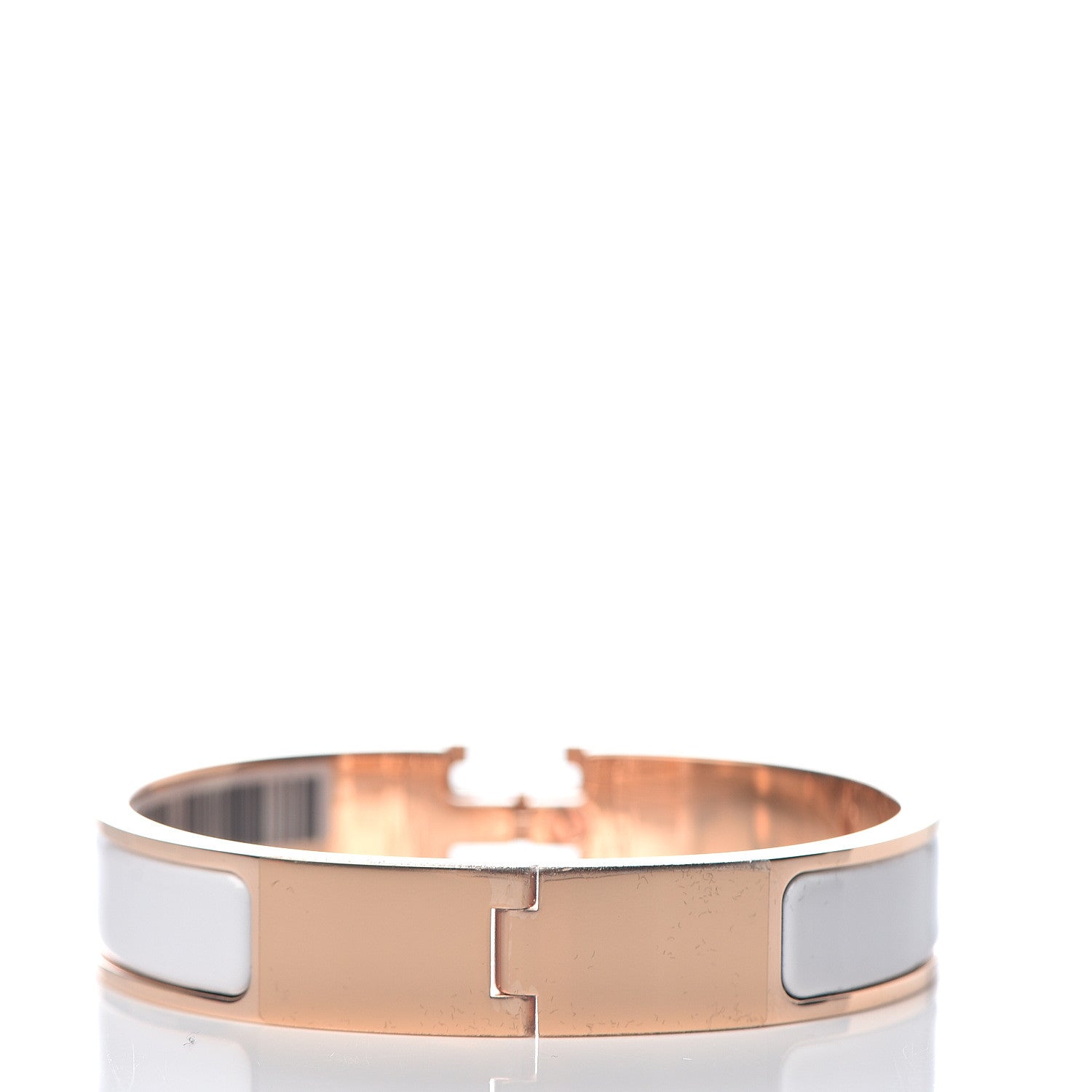 Hermes Enamel Narrow Clic Clac H Bracelet PM White 2 of 5