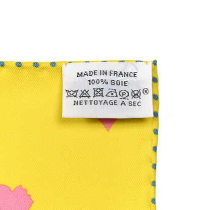 Hermes Silk Tea Time Scarf 70 Jaune Gris Perle 6 of 6