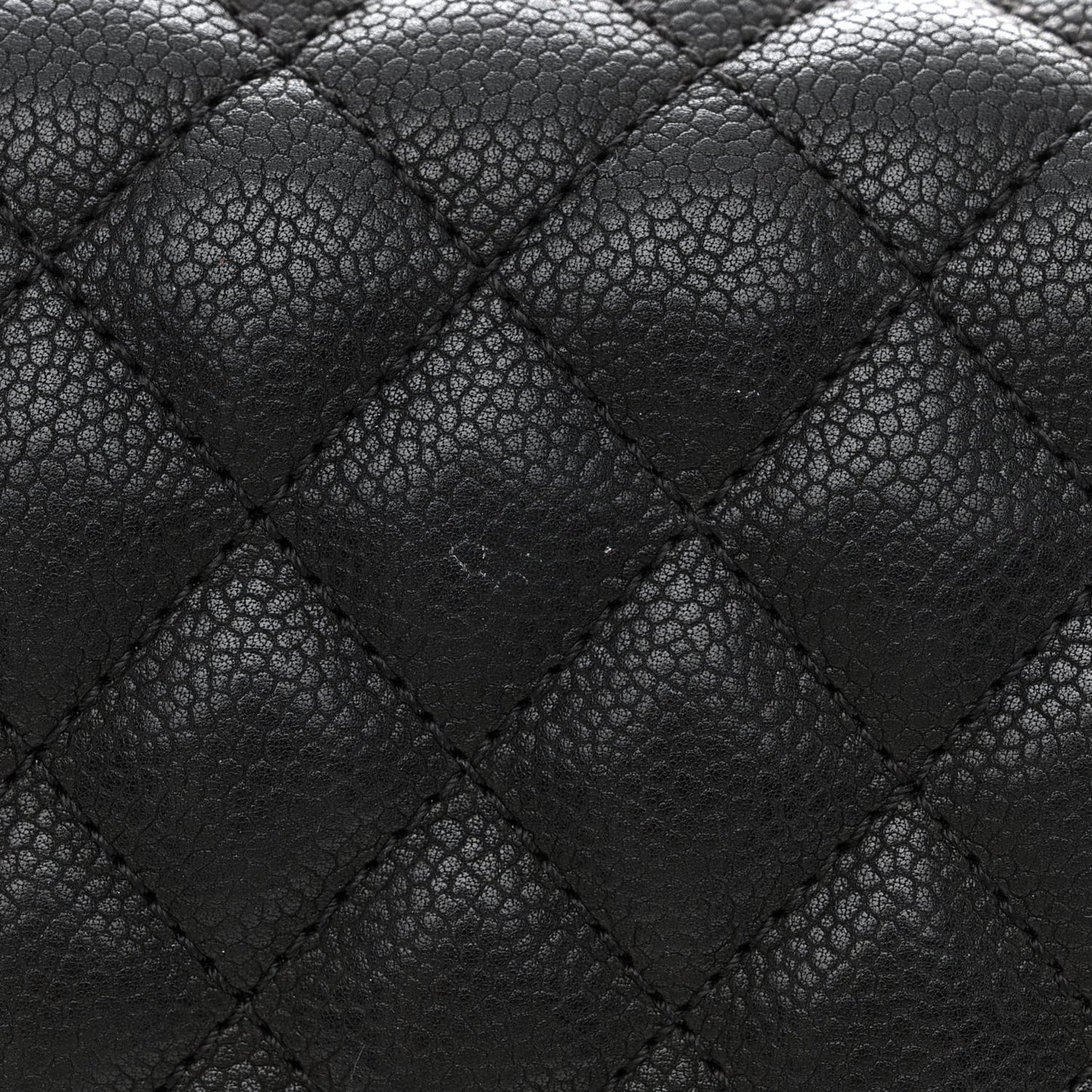 Caviar Quilted Medium Rock In Rome Single Flap Black