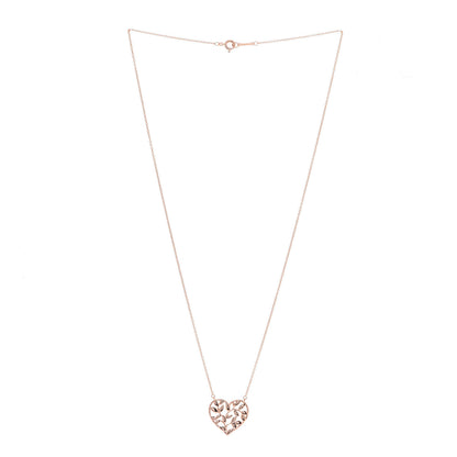 Tiffany 18K Rose Gold Paloma Picasso Olive Leaf Heart Pendant Necklace 3 of 6