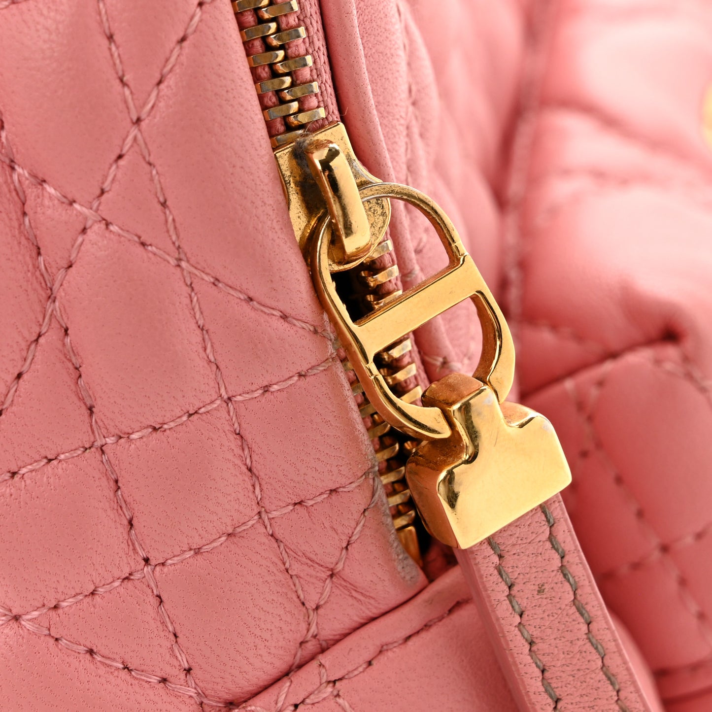 Lambskin Cannage Mini Backpack Peach Blossom