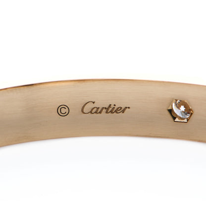 Cartier 18K Yellow Gold 4 Diamond LOVE Bracelet 16 4 of 7