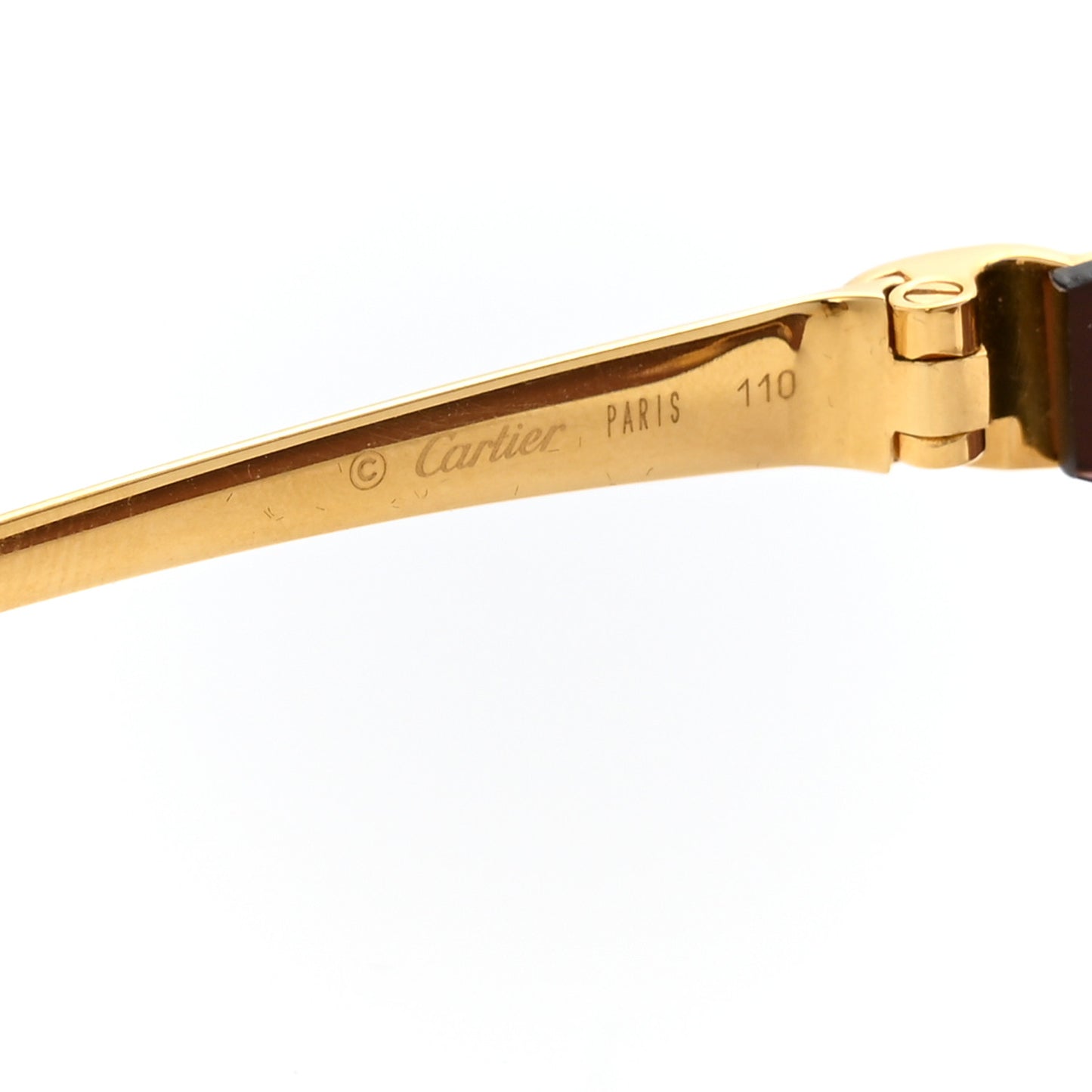 Panthere De Cartier Rimless Sunglasses Gold