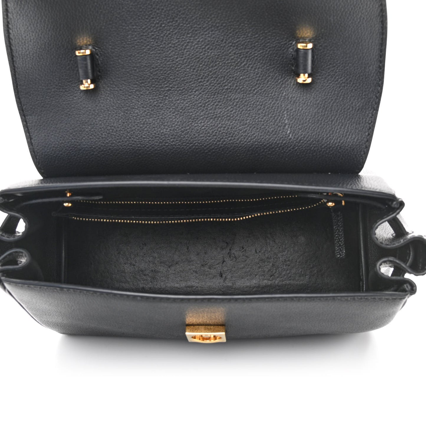 Calfskin Medium La Medusa Top Handle Handbag Black