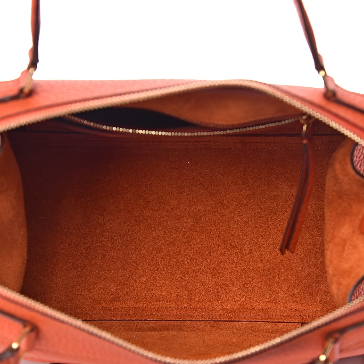 Celine Bullhide Calfskin Small Ring Handbag Burnt Orange 5 of 10