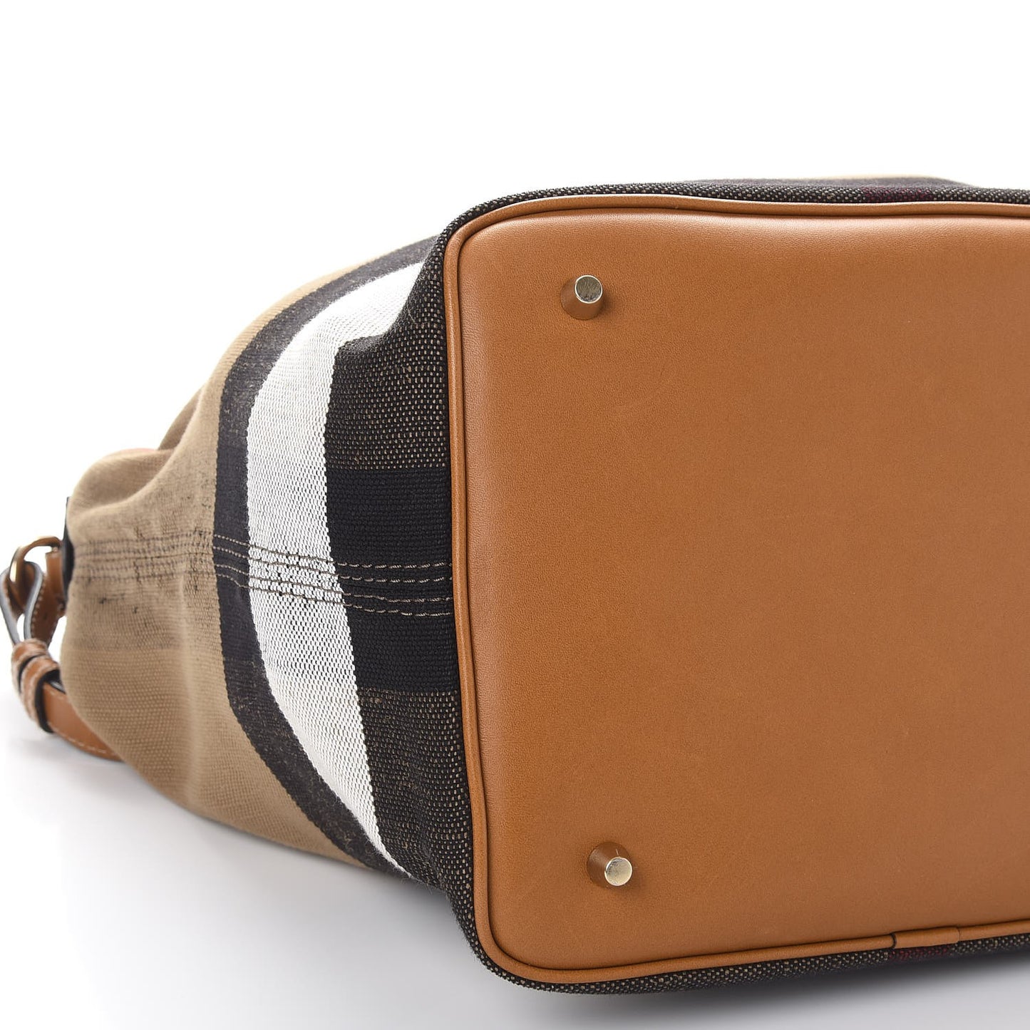 Canvas Mega Check Medium Ashby Hobo Saddle Brown