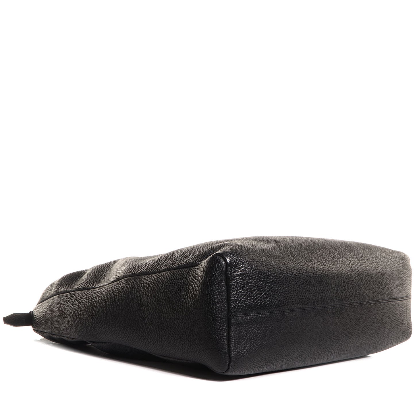 Grainy Leather Calfskin Large Hobo Black