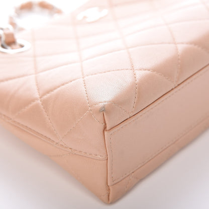 Chanel Lambskin Quilted Pochette Beige Clair 8 of 17