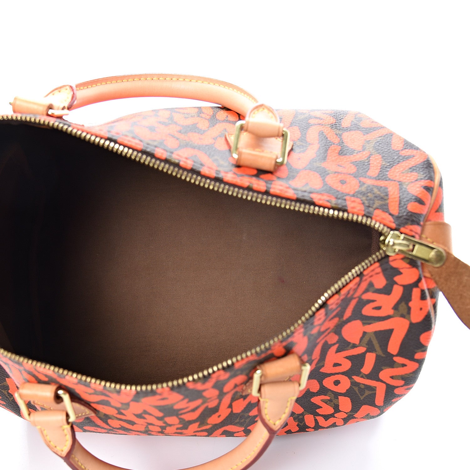 Louis Vuitton Monogram Graffiti Speedy 30 Orange 4 of 13