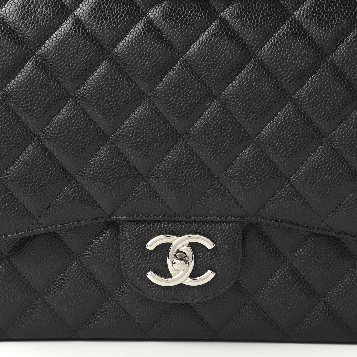 Caviar Quilted Maxi Double Flap Black