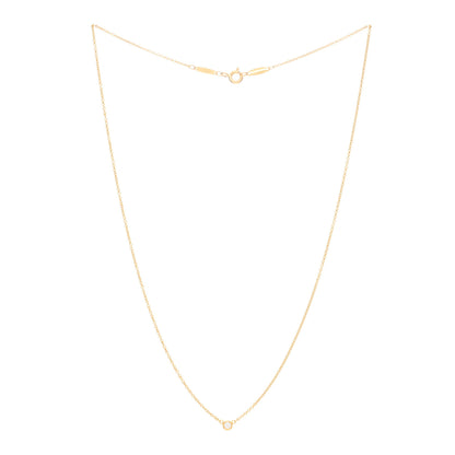 Tiffany 18K Yellow Gold Diamond .05ct Elsa Peretti Diamonds by the Yard Pendant Necklace 2 of 4