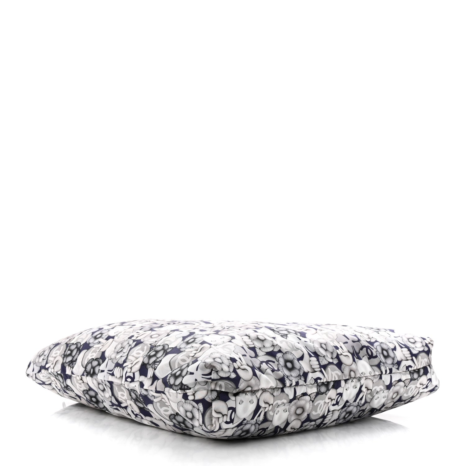 Chanel Nylon Cat Emoticon Tote Navy Silver 5 of 12