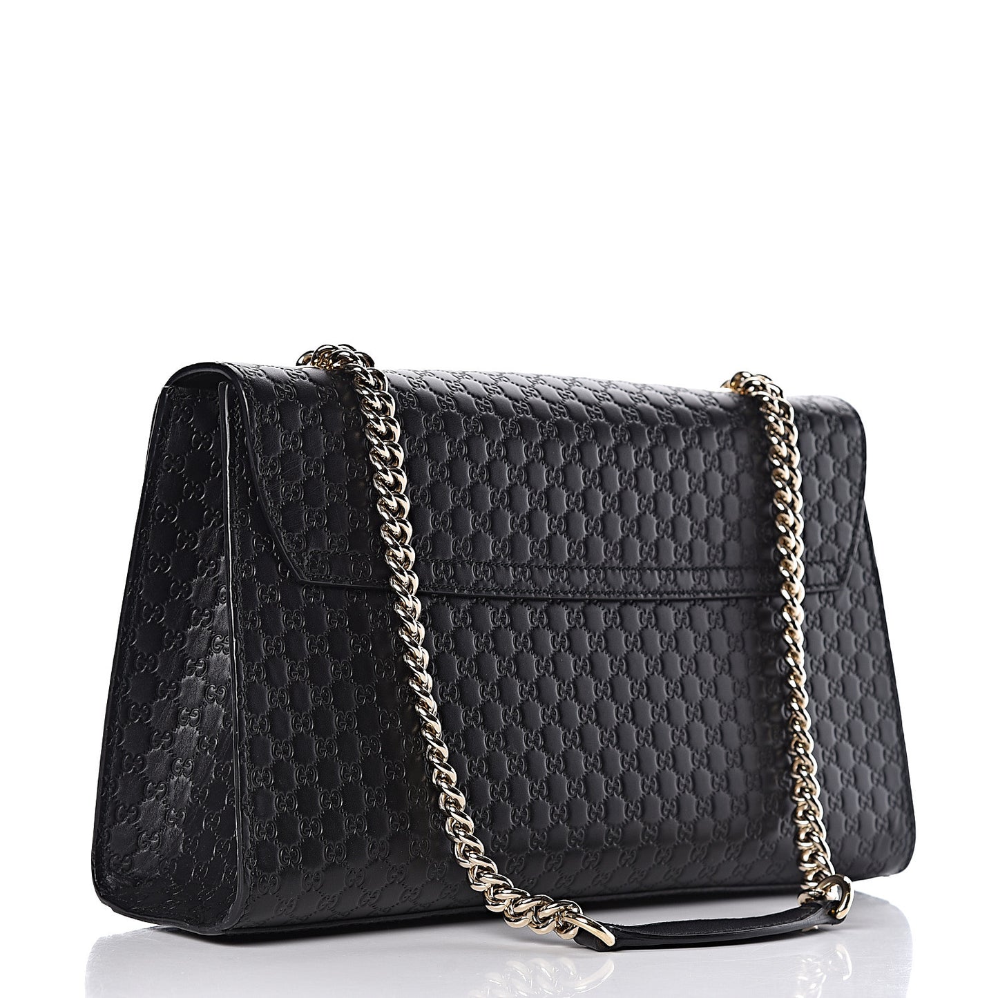 Microguccissima Medium Emily Chain Shoulder Bag Black