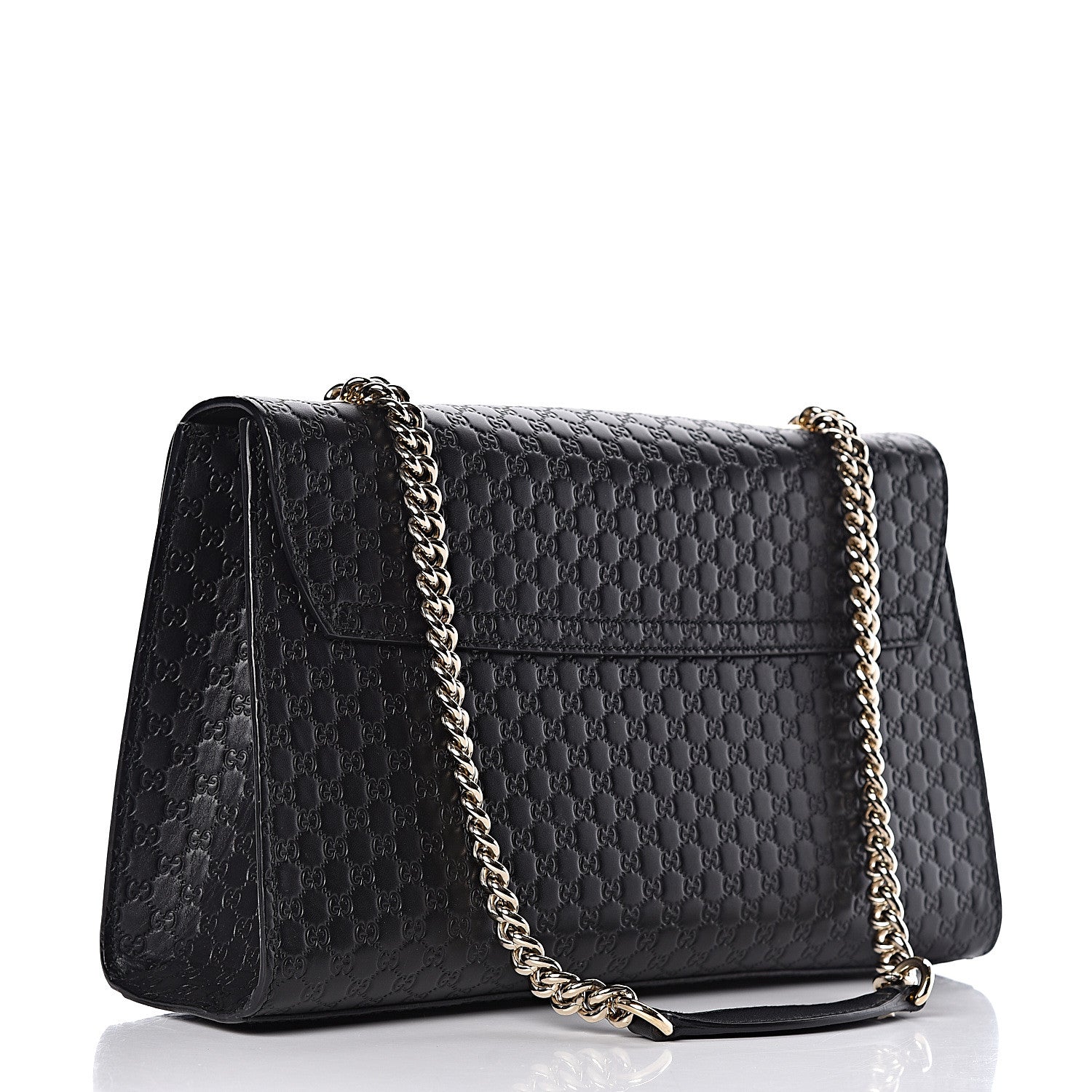 Gucci Microguccissima Medium Emily Chain Shoulder Bag Black 3 of 10