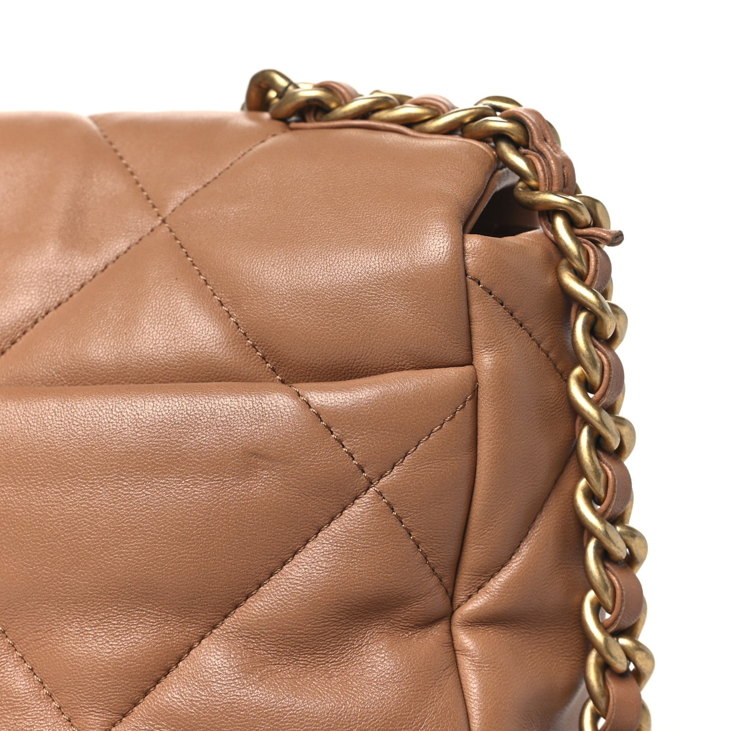 Chanel Lambskin Quilted Medium Chanel 19 Flap Brown 11 of 12