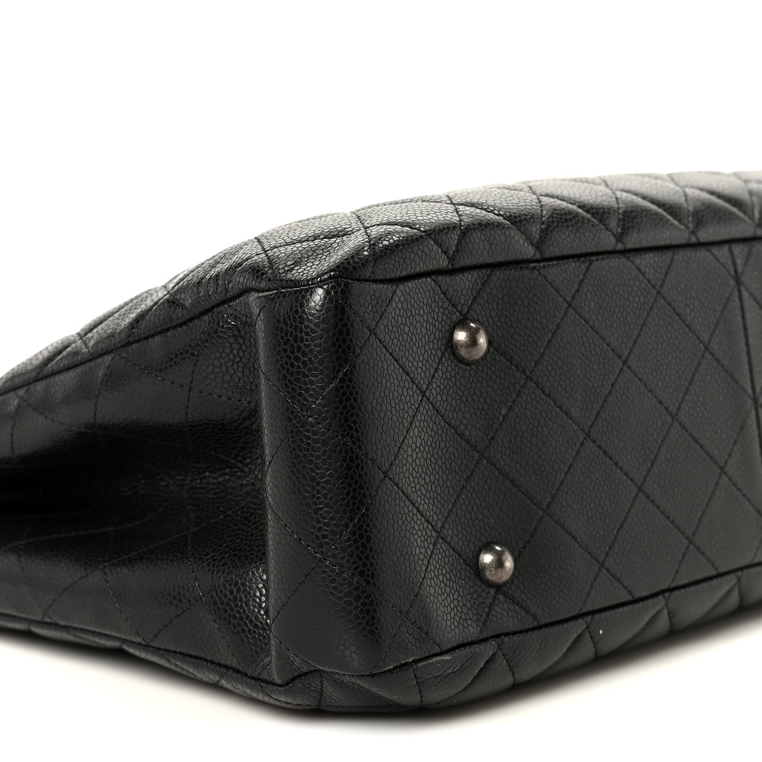 Chanel Calfskin Quilted Large CC Shopping Tote Black 9 of 10
