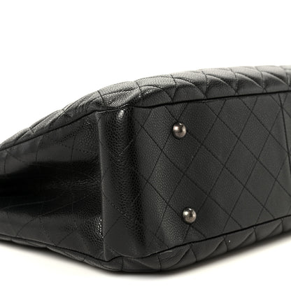 Chanel Calfskin Quilted Large CC Shopping Tote Black 9 of 10