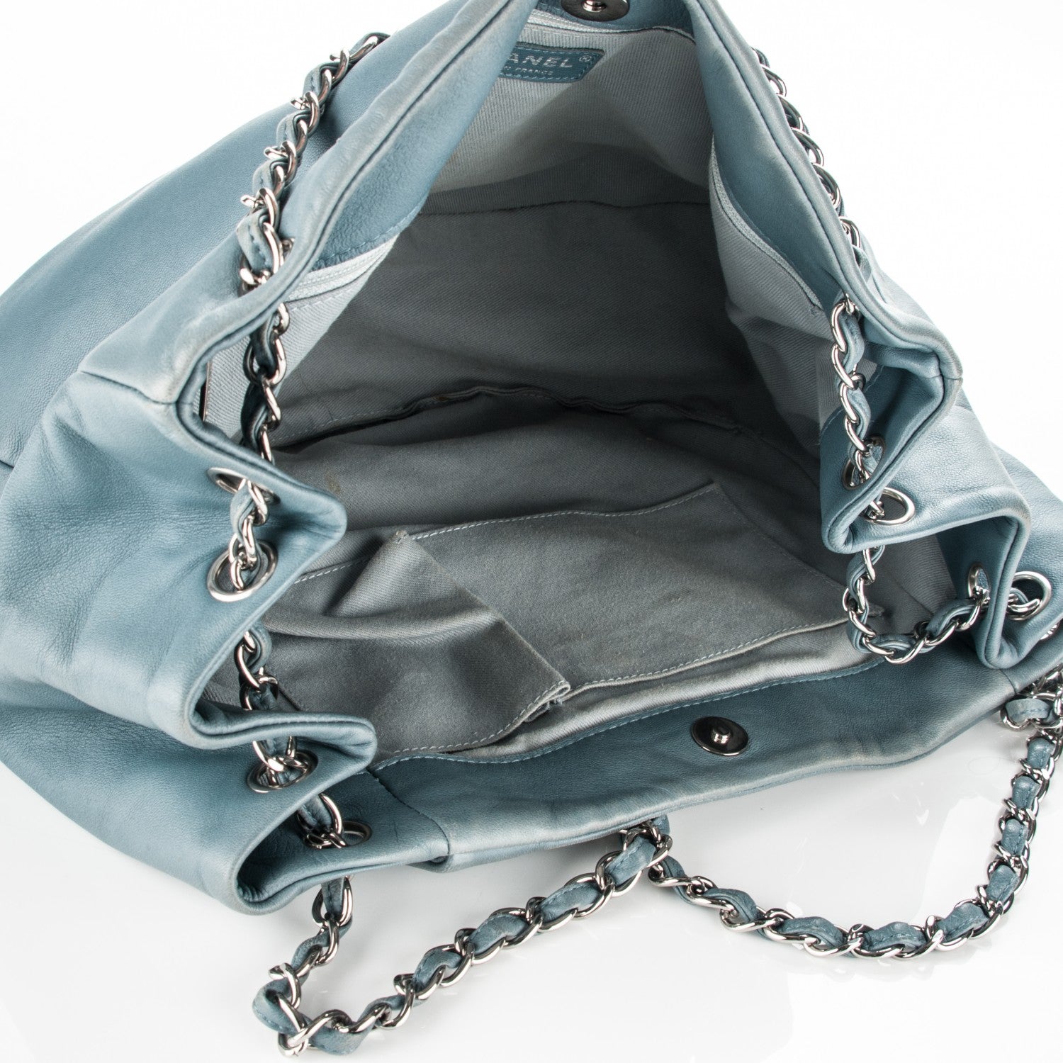Chanel Lambskin Sensual Hobo Blue 5 of 10