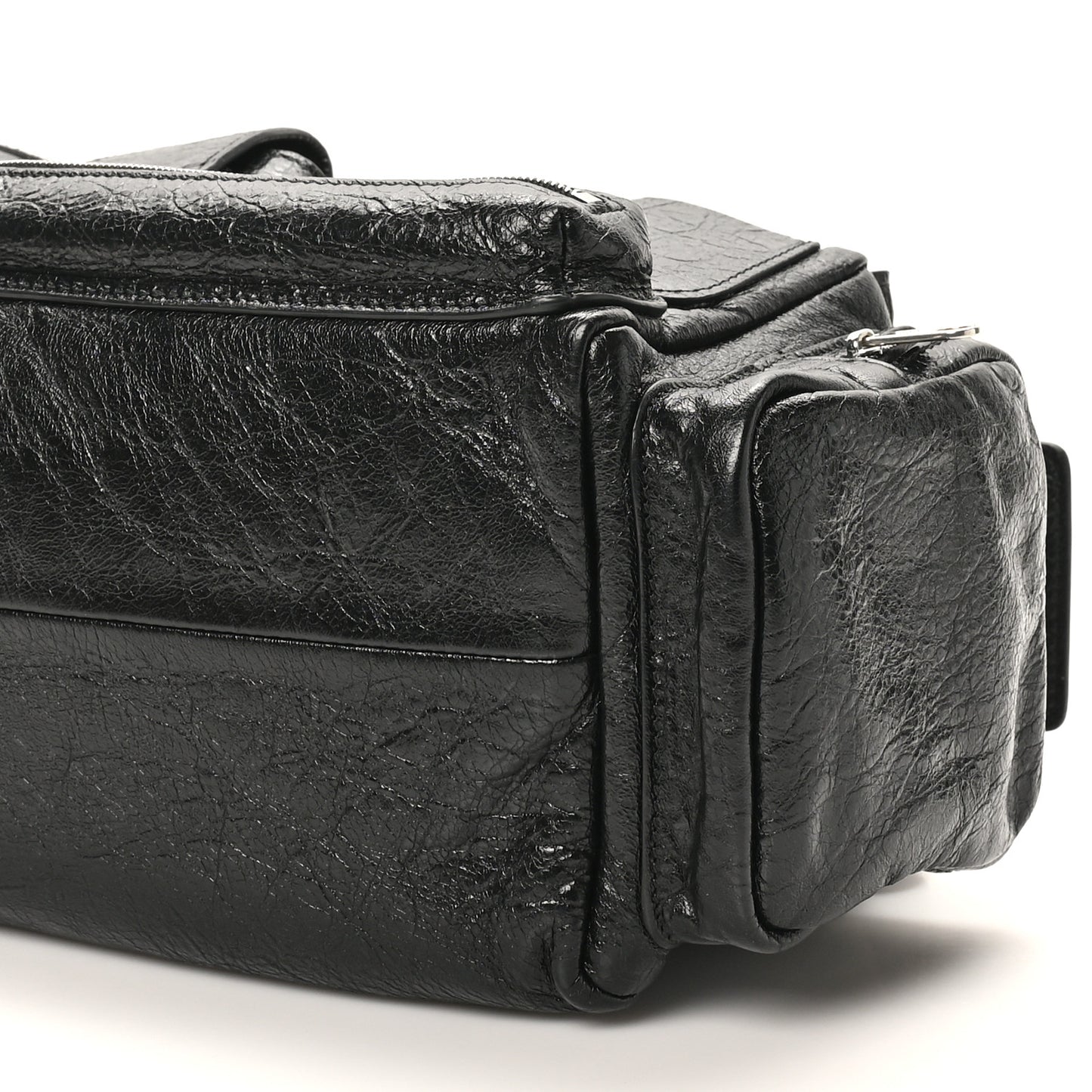 Agneau Arena Men's Superbusy Small Sling Zip Shoulder Bag Black