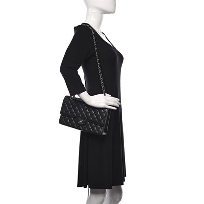 Chanel Caviar Quilted Medium Double Flap Black 2 of 10