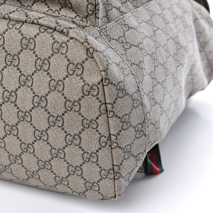 Gucci Soft GG Supreme Monogram Neo Vintage Double Buckle Backpack Beige New Acero Crop 10 of 11