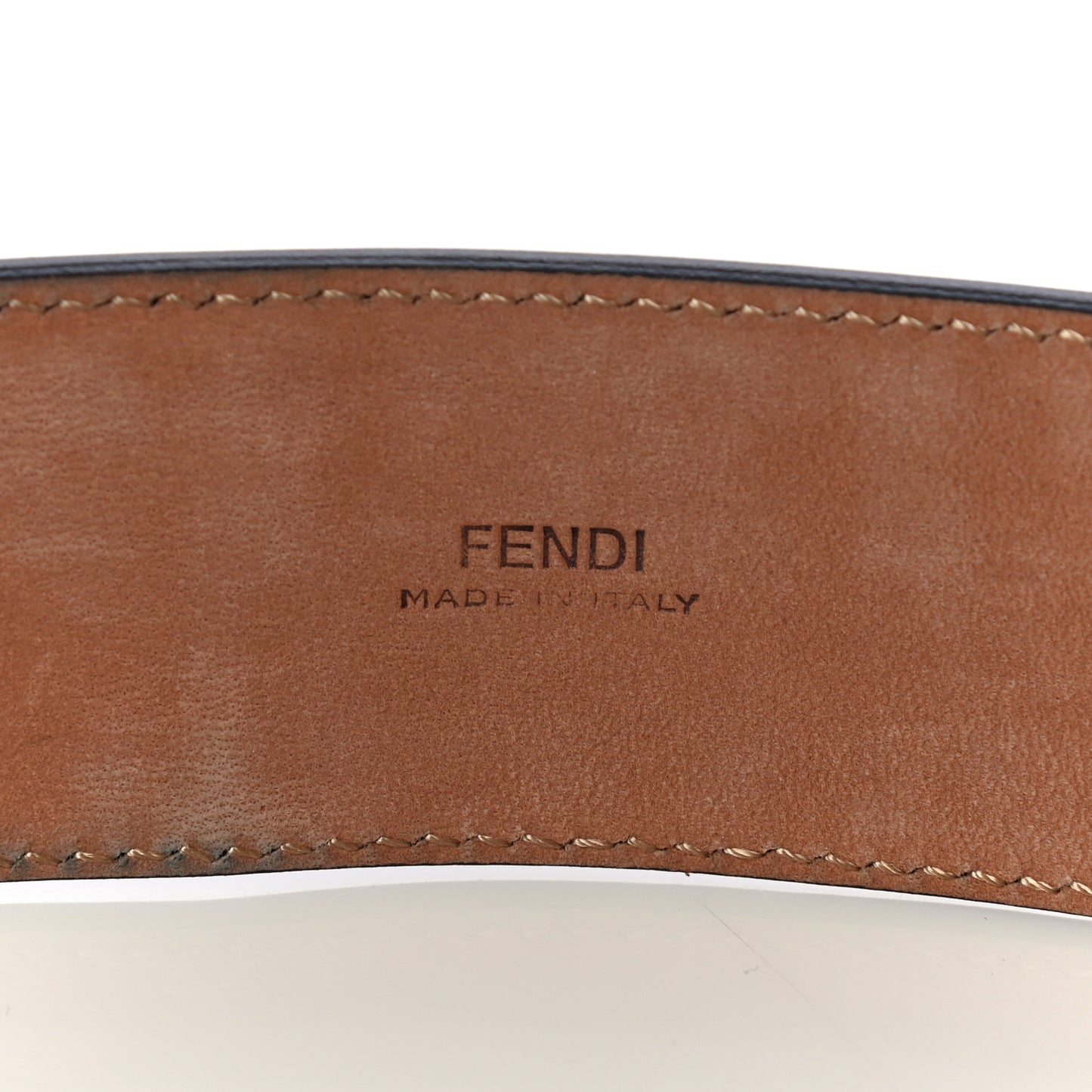 Calfskin F is Fendi FF 1974 Embossed Belt 90 36 Black