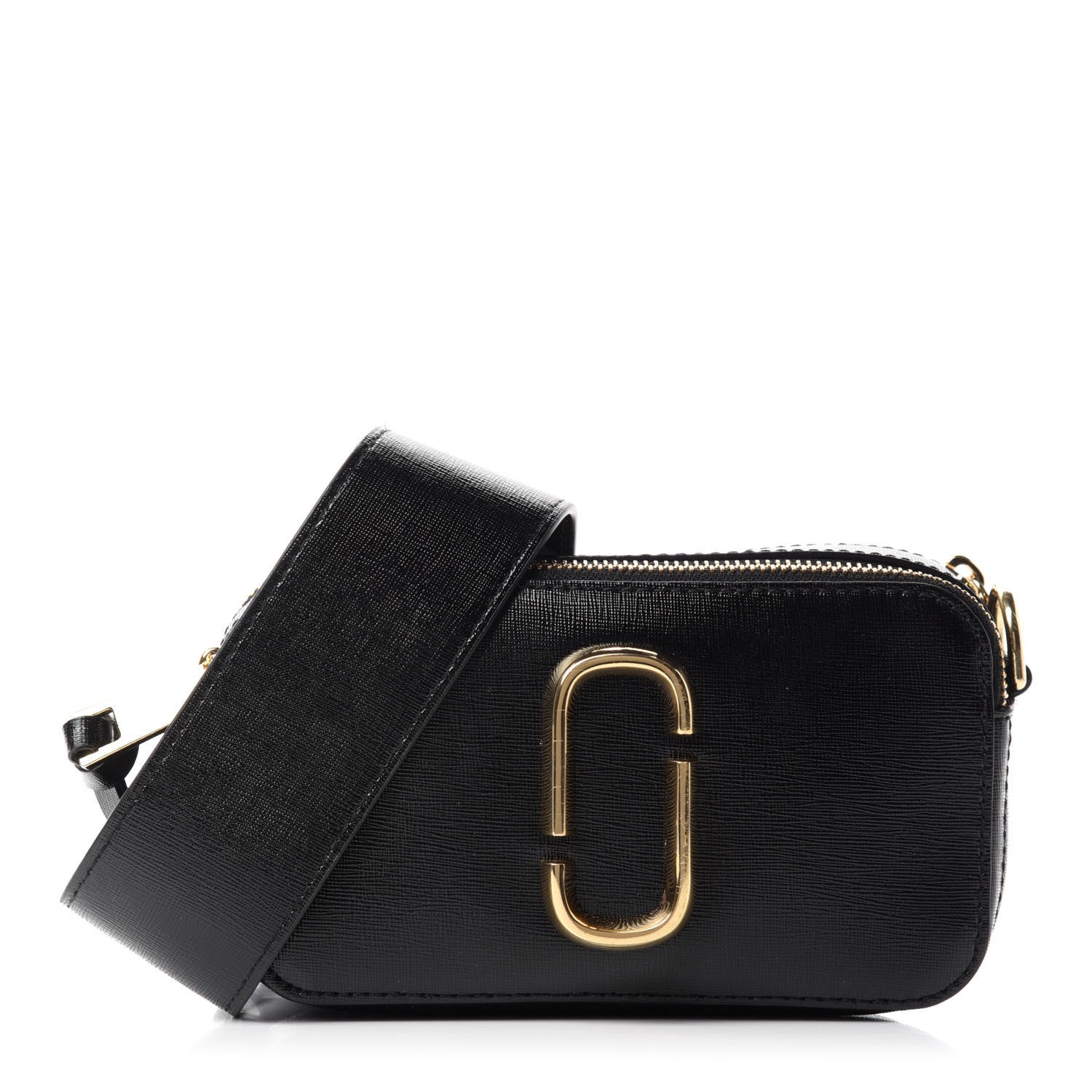 Marc Jacobs Saffiano Small Snapshot Camera Bag Black 1 of 10