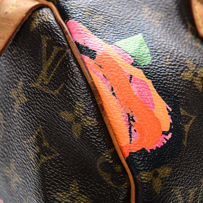 Louis Vuitton Monogram Roses Speedy 30 8 of 8