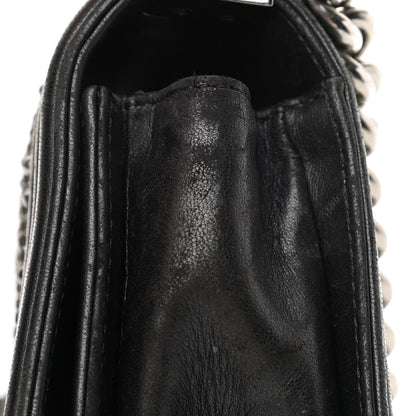 Chanel Lambskin Glass Pearl Embroidered Small Boy Flap Black 11 of 15