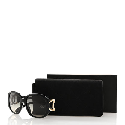 Chanel Acetate Pearl CC Square Sunglasses 71501-A Black 8 of 8