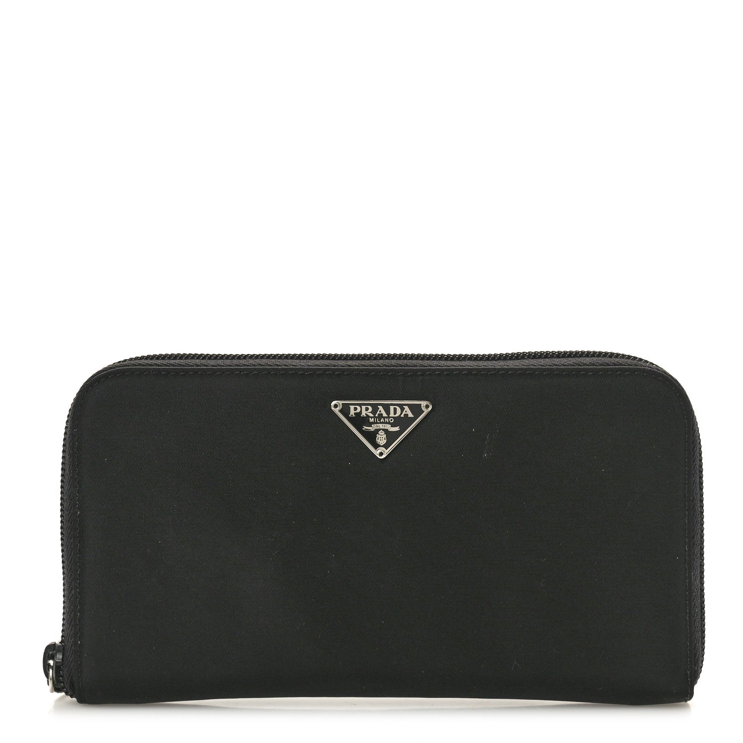 Prada Tessuto Nylon Zip Around Wallet Black 1 of 7