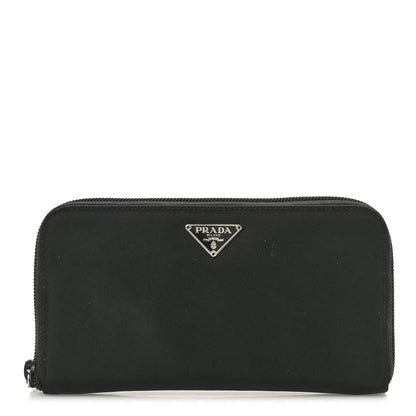 Prada Tessuto Nylon Zip Around Wallet Black 1 of 7