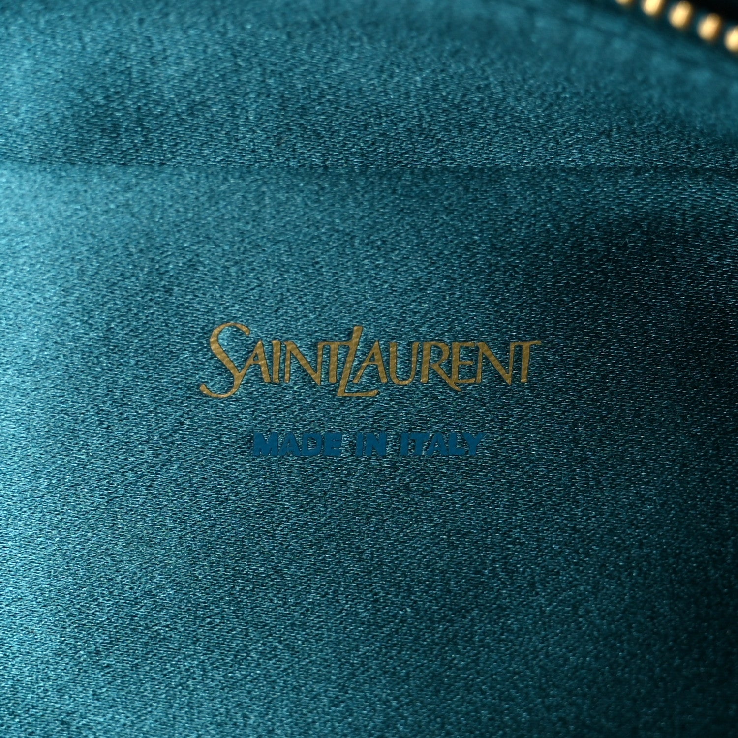 Saint Laurent Satin Evening Soft Clutch Turchese 6 of 9