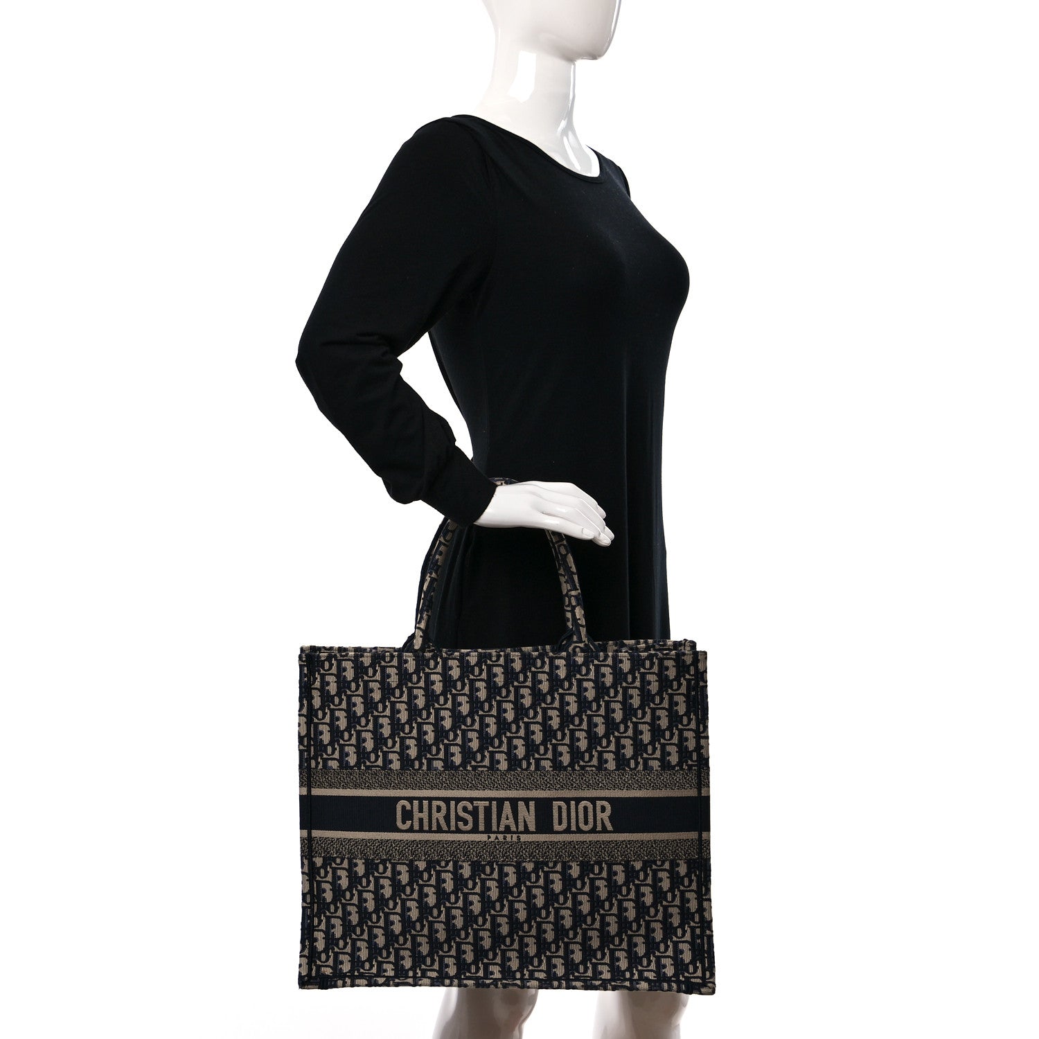Christian Dior Oblique Large Book Tote Blue Multicolor 2 of 10
