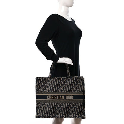 Christian Dior Oblique Large Book Tote Blue Multicolor 2 of 10