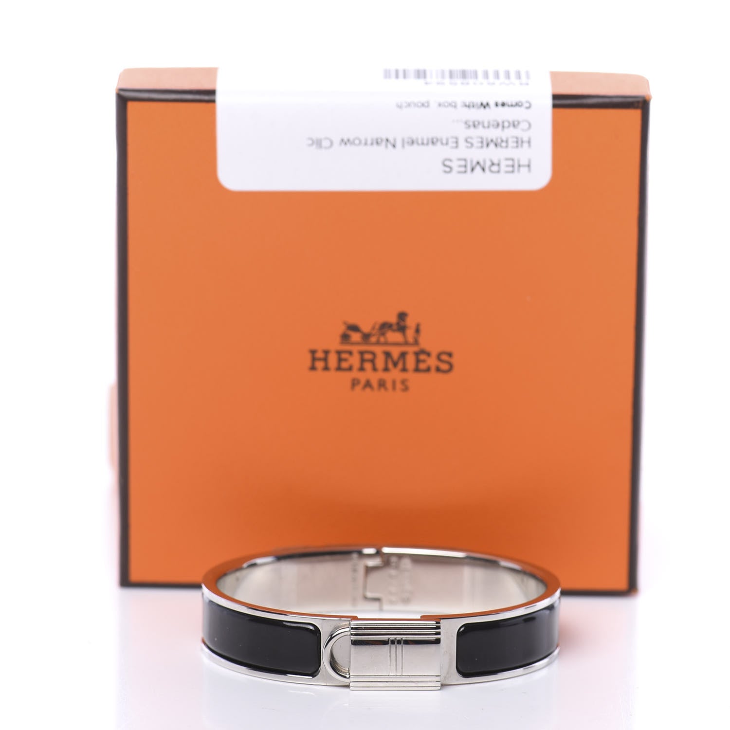 Hermes Enamel Narrow Clic Cadenas Bracelet PM Black 5 of 5
