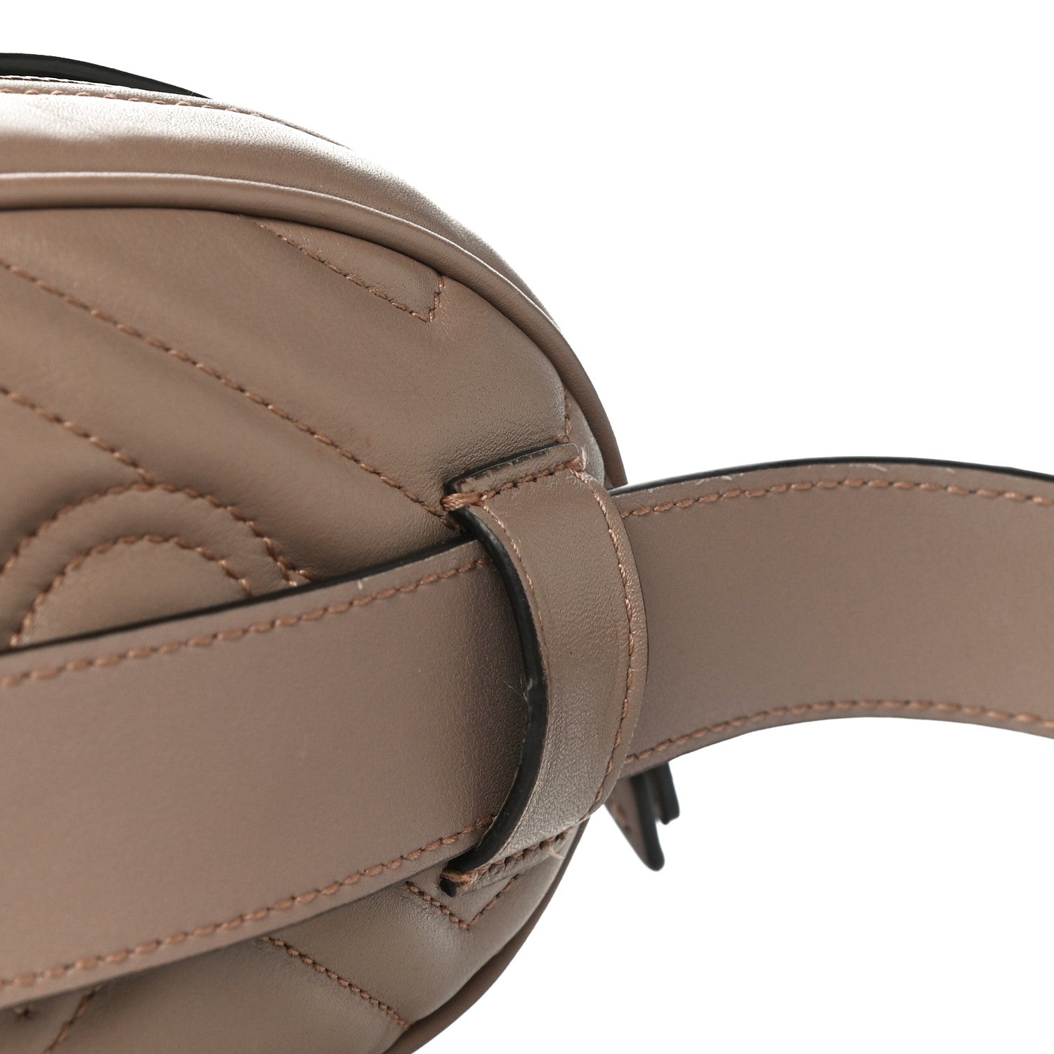 Gucci Calfskin Matelasse GG Marmont Belt Bag 75 30 Porcelain Rose 14 of 16