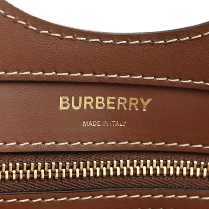 Burberry Canvas Smooth Calfskin Two Tone Mini Pocket Bag Natural Malt Brown 6 of 14