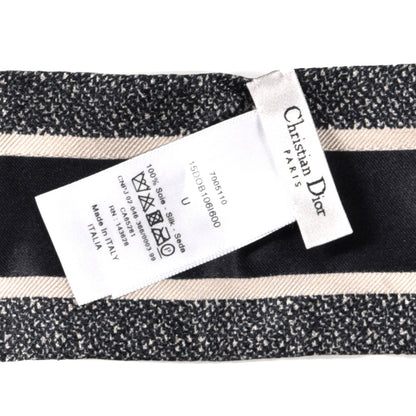 Christian Dior Silk Oblique Mitzah Scarf Blue 2 of 3