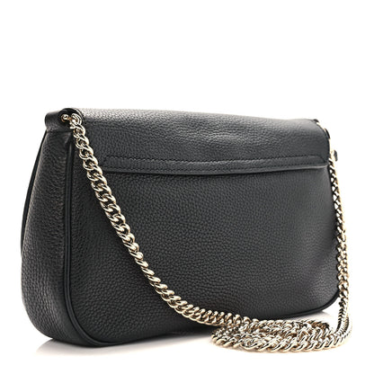 Gucci Pebbled Calfskin Medium Soho Flap Crossbody Black 3 of 9