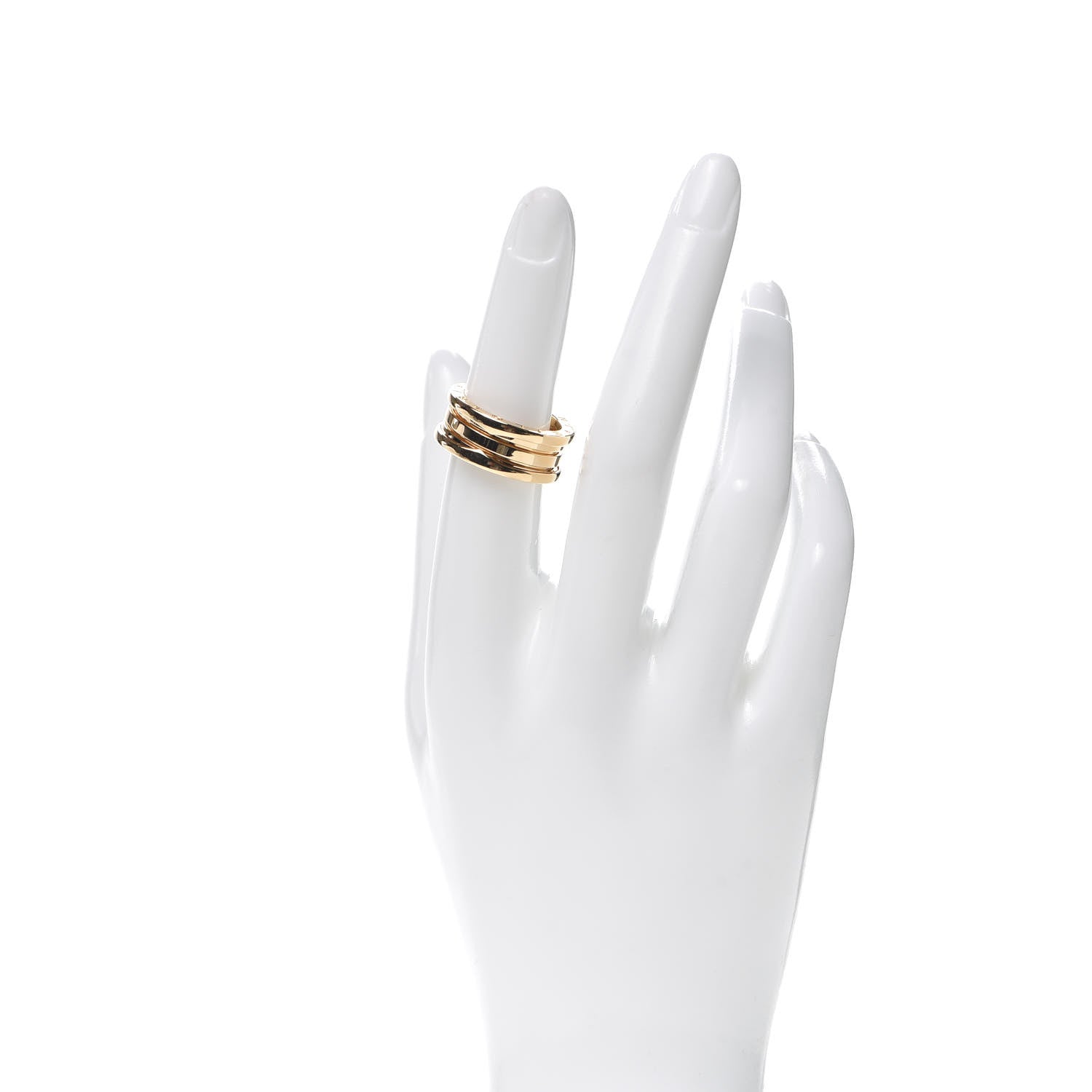 Bulgari 18K Yellow Gold B.Zero1 Three-Band Ring 53 6.5 2 of 5
